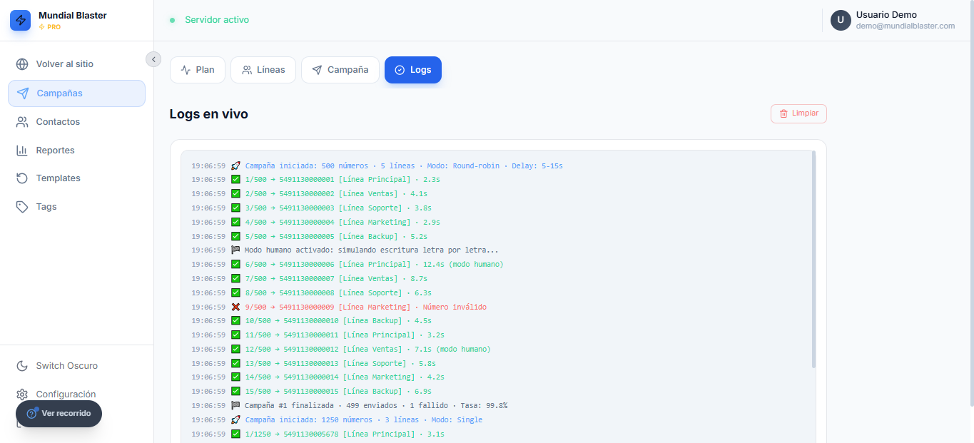 Demo WabiSend Desktop